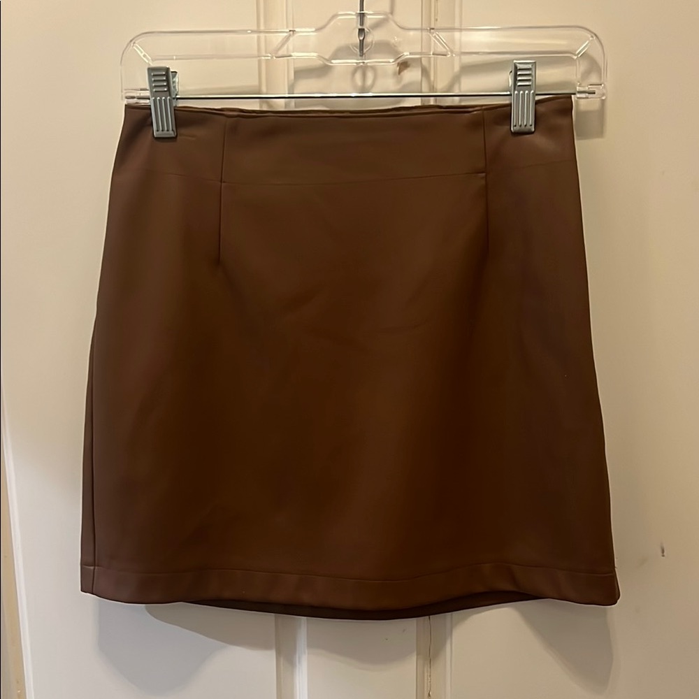 EUC faux leather miniskirt. Size XS